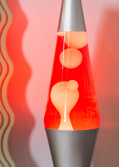 ValueLights Razzo LED Red and White Lava Lamp (37.5cm x 10.5cm x 10.5cm)