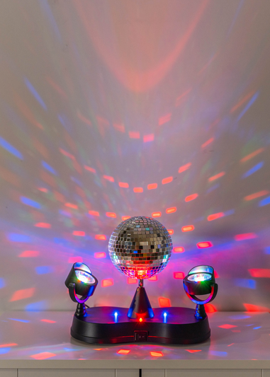 ValueLights Dolly Disco Ball Rotating RGB LED SpotLight Table Lamp (23.5cm x 15cm x 27cm)