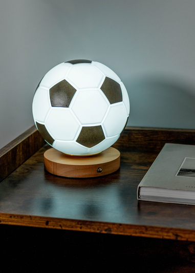 ValueLights Dougie Rechargable LED Dimmable Football Table Lamp (17.5cm x 15cm x 15cm)