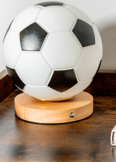 ValueLights Dougie Rechargable LED Dimmable Football Table Lamp (17.5cm x 15cm x 15cm)