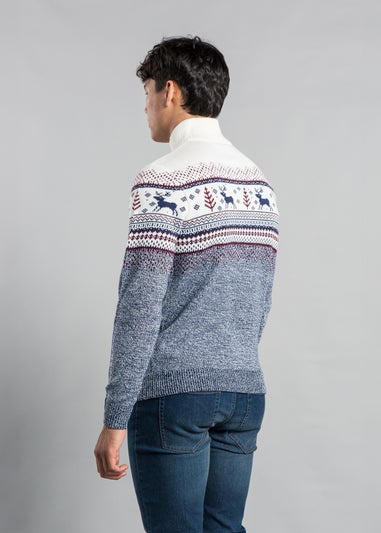 Tokyo Laundry Ecru Festive Jacquard Knit Fairisle Jumper