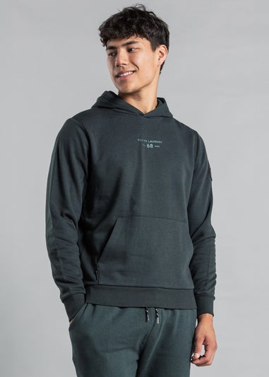 Tokyo Laundry Dark Green Cotton Blend Kangaroo Pocket Hoody