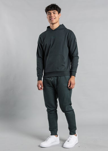 Tokyo Laundry Dark Green Cotton Blend Kangaroo Pocket Hoody