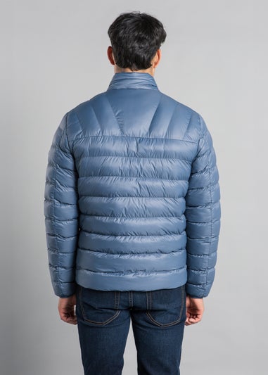 Tokyo Laundry Blue Padded Funnel Neck Full Zip Jacket