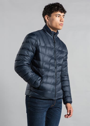 Tokyo Laundry Navy Padded Funnel Neck Full Zip Jacket