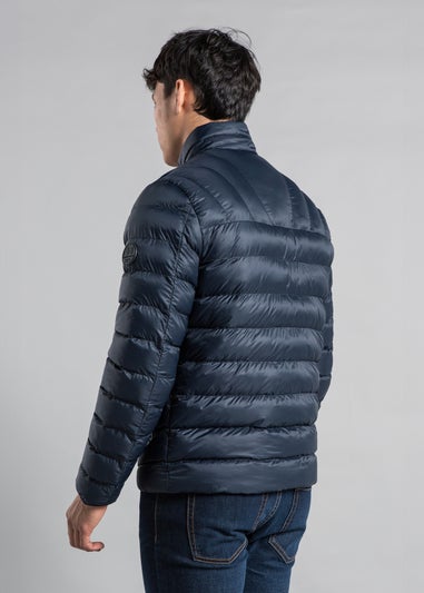 Tokyo Laundry Navy Padded Funnel Neck Full Zip Jacket