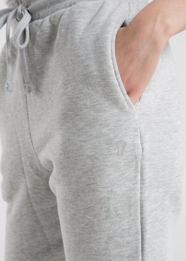 French Connection Light Grey Cotton Blend Slim-fit Drawstring Joggers