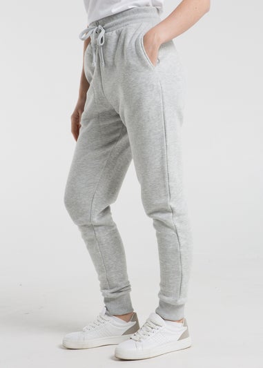 French Connection Light Grey Cotton Blend Slim-fit Drawstring Joggers