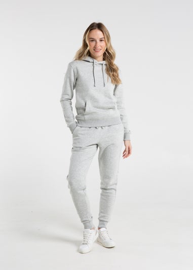 French Connection Light Grey Cotton Blend Slim-fit Drawstring Joggers