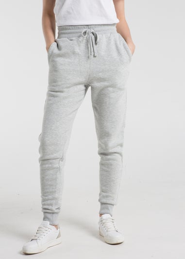 French Connection Light Grey Cotton Blend Slim-fit Drawstring Joggers