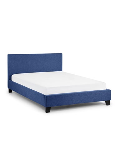 Julian Bowen Blue Linen Rialto Bed