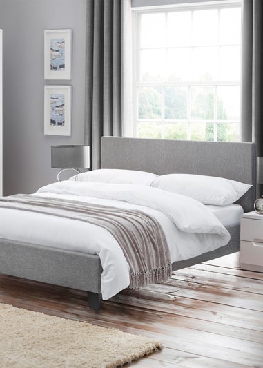 Julian Bowen Light Grey Rialto Bed