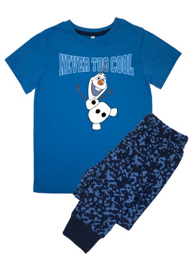 Disney Frozen Olaf Never Too Cool Kids Blue Camo Pyjamas (3-8 Years)