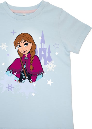 Disney Frozen Castle Anna Kids Blue Stars Pyjamas (3-8 Years)