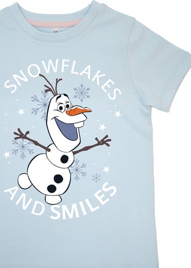 Disney Frozen Olaf Snowflakes & Smiles Kids Blue Stars Pyjamas (3-8 Years)