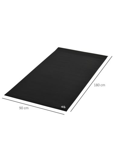 HOMCOM Black Thick Gym Equipment Mat Non-slip Floor Protector Mat