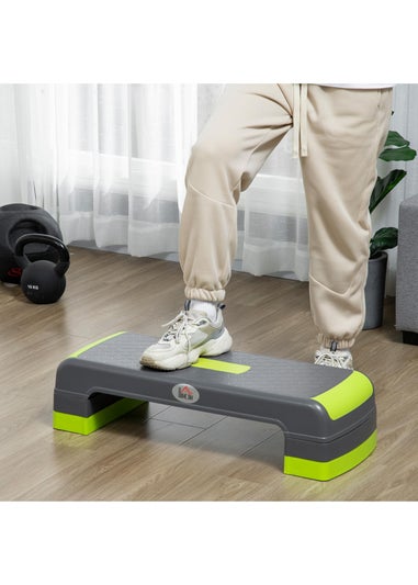 HOMCOM Aerobic Step Three-Level Adjustable Exercise Stepper for Home Office