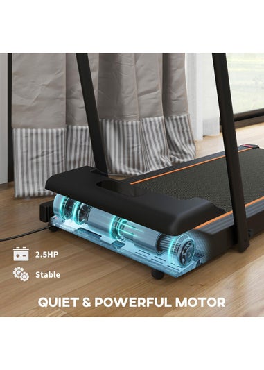 SPORTNOW 2.5HP Folding Treadmill Walking Pad w/ LED Display Orange