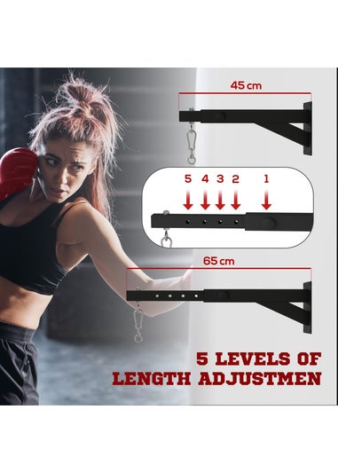 SPORTNOW 5-Length Adjustable Punch Bag Bracket for Boxing Punching Training