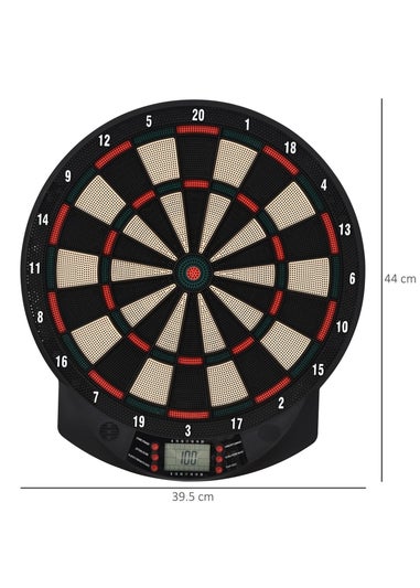 HOMCOM Electronic Dartboard 26 Games185 Variations with 6 Darts Ready-to-Play