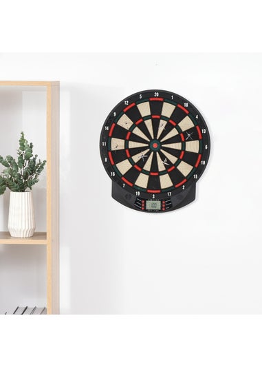 HOMCOM Electronic Dartboard 26 Games185 Variations with 6 Darts Ready-to-Play