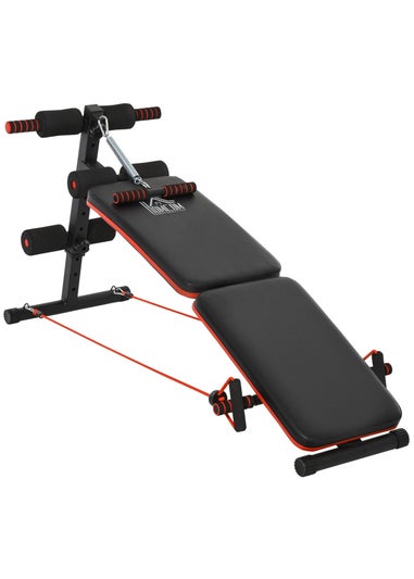 HOMCOM Foldable Sit Up Bench 5-Level Adjustable Core Workout