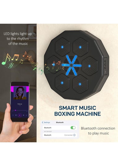 SPORTNOW Smart Music Boxing Machine with Bluetooth Connection & LED Light