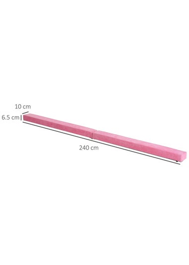 HOMCOM Balance Beam Trainer Fold Performance Gymnastics Suede Home