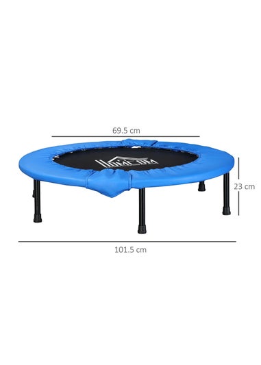 HOMCOM Fitness Trampoline Exercise Max Load Blue