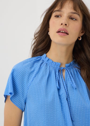 Blue Boho Blouse