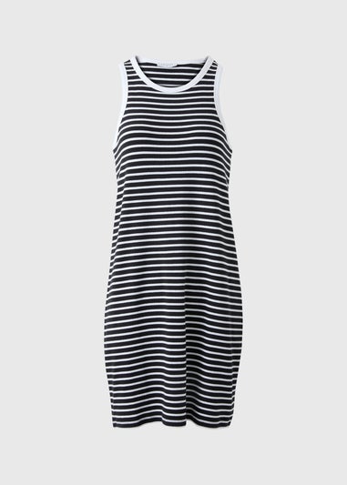 Black Stripe Racer Back Mini Dress