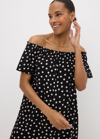 Black Spot Bardot Mini Dress
