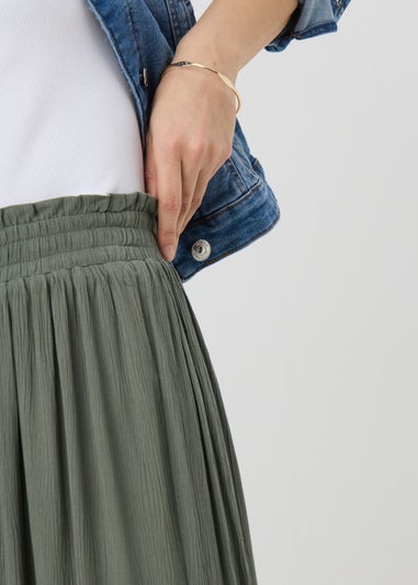 Green Cheesecloth Maxi Skirt