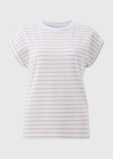 White Stripe Short Sleeve T-Shirt