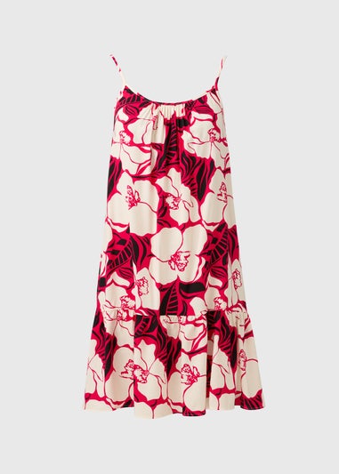 Pink Floral Mini Cami Dress