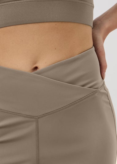 Souluxe Mocha Wrap Waist Cycle Shorts