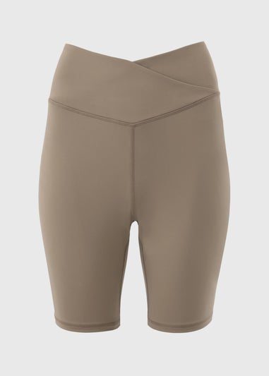 Souluxe Mocha Wrap Waist Cycle Shorts