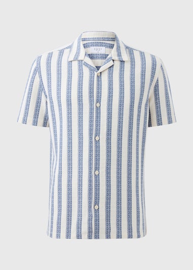 Blue Stripe Textured Shirt