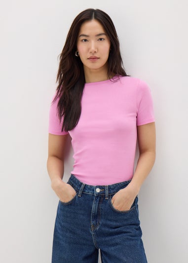 Pink Fitted T-Shirt