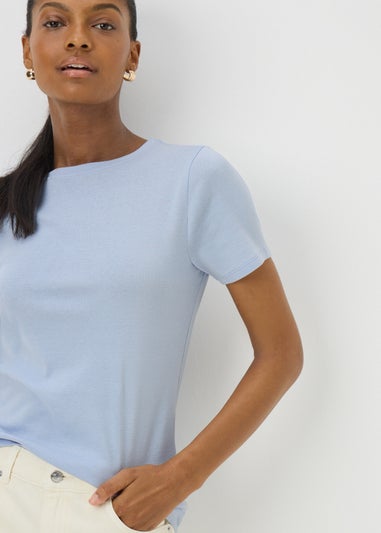 Pale Blue Fitted T-Shirt