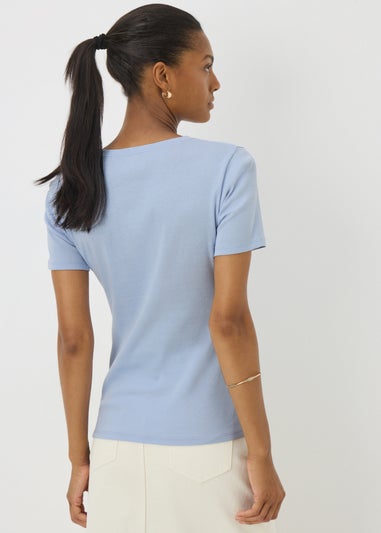 Pale Blue Fitted T-Shirt
