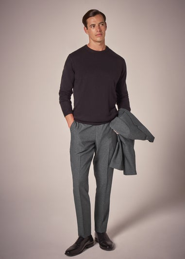 Taylor & Wirght Aston Charcoal Tailored Fit Trousers
