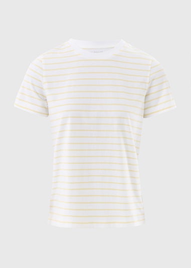 Yellow Stripe Crew Neck Top