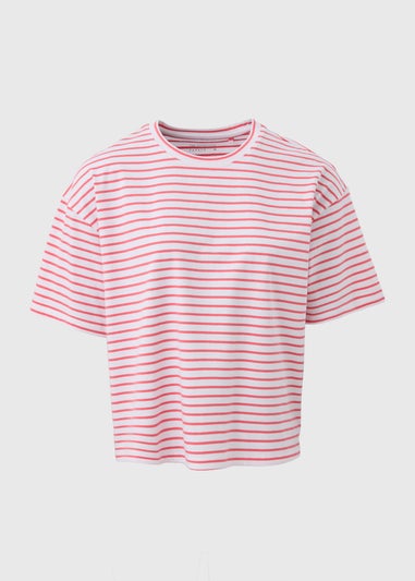 Orange Stripe Boxy T-Shirt