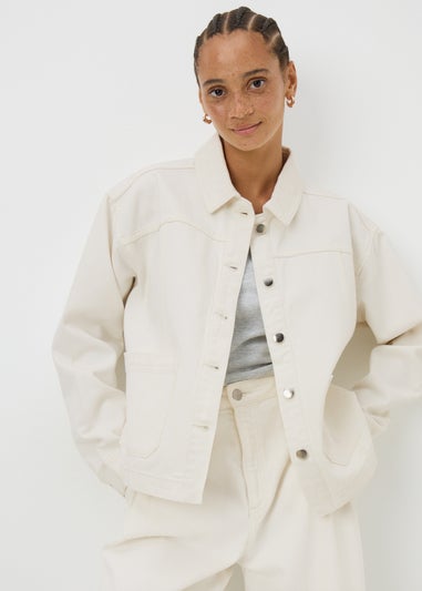Ecru Denim Shacket