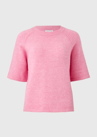 Pink Knit Spandex T-Shirt