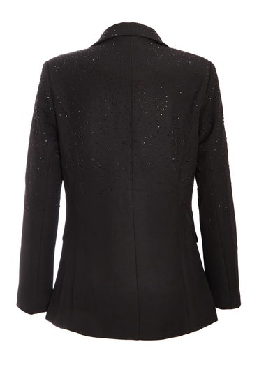 Quiz Black Petite Diamante Blazer