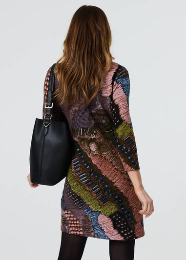 Izabel London Brown Printed Tunic Dress