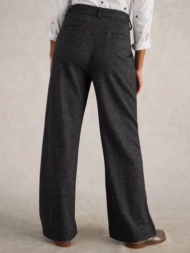 Tweedhose Belle mit weitem Bein