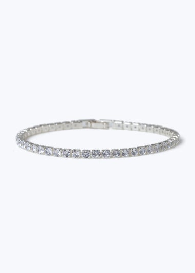 Muse Silver Cubic Zirconia Tennis Bracelet